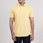 Feather Soft Piqué Half Sleeve Polo Shirt // Yellow (XS)