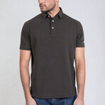 Feather Soft Piqué Half Sleeve Polo Shirt // Gray (XS)