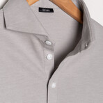 Feather Soft Piqué Full Sleeve Polo Shirt // Light Gray (XS)