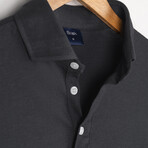 Feather Soft Piqué Half Sleeve Polo Shirt // Gray (XS)