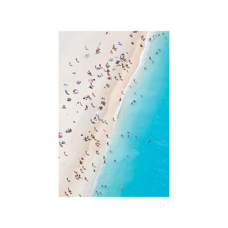 Aerial View Of Myrtos Beach VIII, Cephalonia, Ionian Islands, Greece Print on Acrylic Glass by Matteo Colombo (16"H x 24"W x 0.25"D)