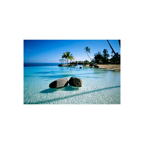 Resort Tahiti French Polynesia Print on Acrylic Glass by Panoramic Images (24"H x 16"W x 0.25"D)