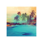 Palm Island I Print on Acrylic Glass by Irena Orlov (24"H x 24"W x 0.25"D)