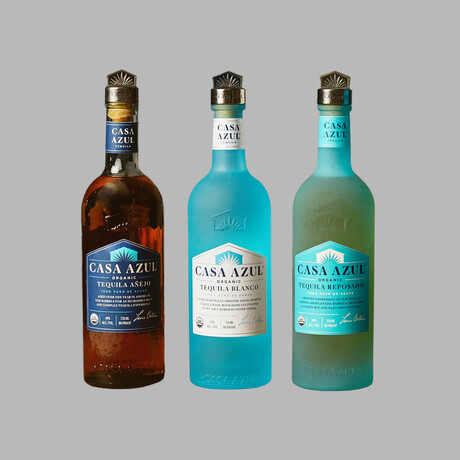 Casa Azul Organic Tequila Blanco, Reposado, Añejo // Set Of 3