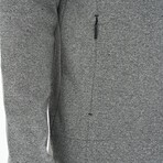 Men's Zippered Sweatshirt + Jogger Tracksuit Set // Gray + Black (S)