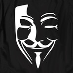 Guy Fawkes Mask // Black (S)