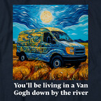 You'll be living in a Van Gogh down by the river // Navy (XL)