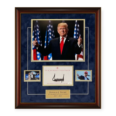 Donald Trump // Autographed Cut + Framed