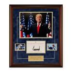 Donald Trump // Autographed Cut + Framed // v.1