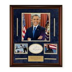 Barack Obama // Autographed Cut + Framed