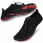 Hiitave Men's Barefoot Mesh Water Shoes // Black Red (Euro: 47)