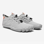 Hiitave Men's Barefoot Sport Water Shoes // Light Gray + Orange (Euro: 45)