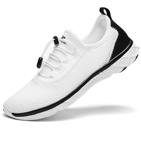 Aleader Men's Xdrain Classic Knit 3.0 Water Shoes // White + Black (US: 8)