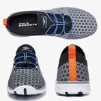 Aleader Men's Quick Drying Aqua Water Shoes // Gray + Black + Orange (US: 10)