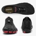 Hiitave Men's Barefoot Mesh Water Shoes // Black Red (Euro: 47)