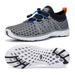 Aleader Men's Quick Drying Aqua Water Shoes // Gray + Black + Orange (US: 8.5)