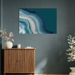 Agate Deep Blue Sea Print on Acrylic Glass by PI Studio (24"H x 16"W x 0.25"D)