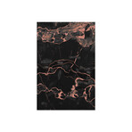 Rose Gold On Black Marble Print on Acrylic Glass by Emanuela Carratoni (16"H x 24"W x 0.25"D)