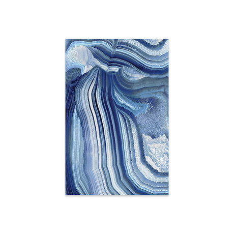 Agate Indigo II Print on Acrylic Glass by Danielle Carson (16"H x 24"W x 0.25"D)