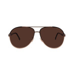 Men's // 1051/S RHL Aviator Sunglasses // Gold Black + Brown Gradient