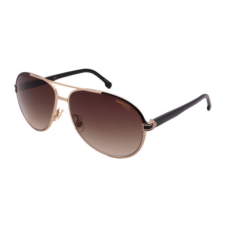 Men's // 1051/S RHL Aviator Sunglasses // Gold Black + Brown Gradient