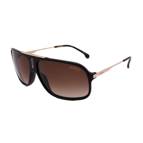 Men's // Cool65 0807 Pilot Sunglasses // Black Gold + Brown Gradient