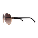 Men's // 1051/S RHL Aviator Sunglasses // Gold Black + Brown Gradient