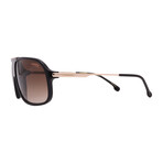 Men's // Cool65 0807 Pilot Sunglasses // Black Gold + Brown Gradient