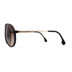 Men's // 1034/S-807 Aviator  Sunglasses // Black + Brown Gradient