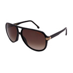 Men's // 1045/S 2M2 Aviator  Sunglasses // Black + Brown Gradient