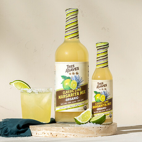 Tres Agaves Blanco + Reposado + Anejo +  Lime Margarita Mix + Organic Cocktail Ready Agave Nectar // 5 Piece Margarita Bundle