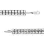 Sterling Silver + Diamond Double-Link Tennis Bracelet // 7"