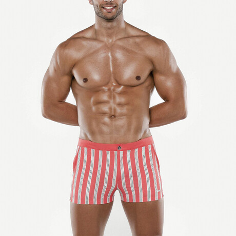 Retro Stripe Trunk // Coral (S)