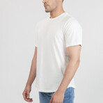 Crewneck Curved Hem T-Shirt // White (S)