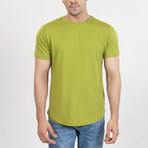 Crewneck Curved Hem T-Shirt // Olive (S)