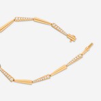 14K Yellow Gold Diamond Link Bracelet // 7.5" // New