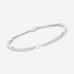 14K White Gold Diamond Bracelet // 7.5" // New