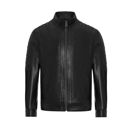 Fencing Leather Jacket // Black (S)