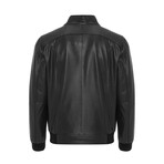 Bomber Leather Jacket // Black (2XL)