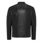 Plain Racer Jacket // Black (S)