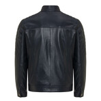 Fencing Leather Jacket // Navy (L)