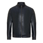 Fencing Leather Jacket // Navy (L)