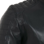 Fencing Leather Jacket // Black (M)