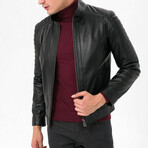 Fencing Leather Jacket // Black (S)