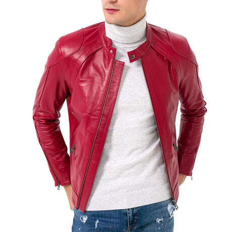 Plain Racer Jacket // Red (S)