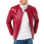 Plain Racer Jacket // Red (L)