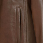 Fencing Leather Jacket // Tan (XL)