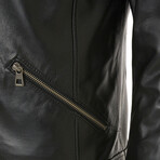 Plain Racer Jacket // Black (M)