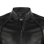 Racer Leather Jacket // Black (L)