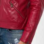 Plain Racer Jacket // Red (S)